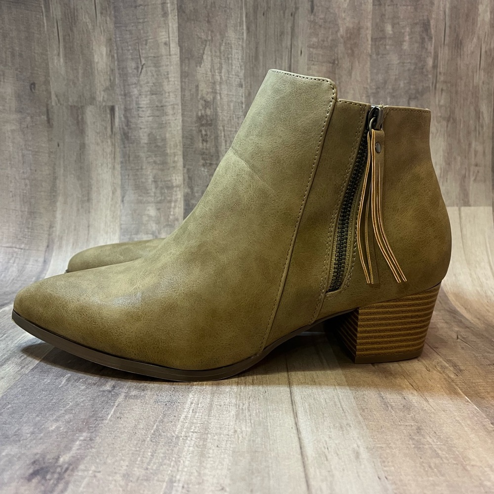 JustFab “KeTanya” Booties with Side Zipper